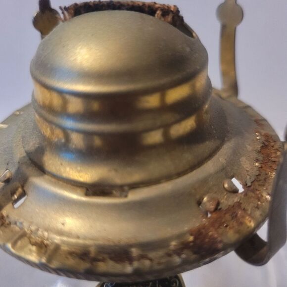 2 ANTIQUE VINTAGE LAMPLIGHT  FARM OIL LAMP COLLECTIBLES HOBNAIL GLASS Clear - Picture 3 of 10